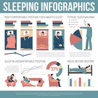 Slapen Infographics lay-out vector