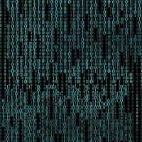 binaire code nul één matrix zwarte achtergrond. banner, patroon, behang. Matrix. vector illustratie