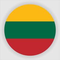 Litouwen plat afgeronde nationale vlag pictogram vector