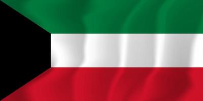 Koeweit nationale vlag zwaaien achtergrond afbeelding vector