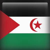 sahrawi Arabische democratische republiek vierkante nationale vlag vector