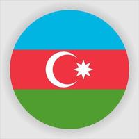 azerbeidzjan plat afgeronde nationale vlag pictogram vector