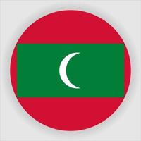 Maldiven plat afgeronde nationale vlag pictogram vector