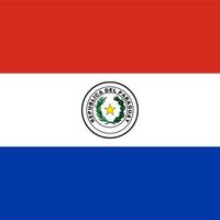 paraguay vierkante nationale vlag vector