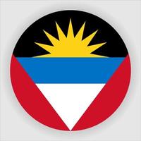 antigua en barbuda plat afgeronde nationale vlag pictogram vector