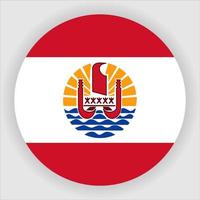 frans polynesië plat afgeronde nationale vlag pictogram vector