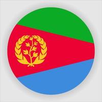 eritrea platte afgeronde nationale vlag pictogram vector