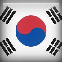 Zuid-Korea vierkante nationale vlag vector