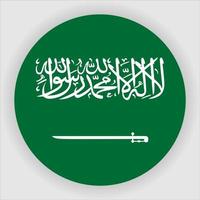 saoedi-arabië plat afgeronde nationale vlag pictogram vector