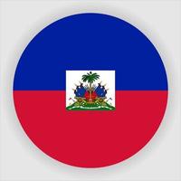 Haïti platte afgeronde nationale vlag pictogram vector