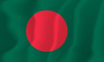 nationale vlag van Bangladesh zwaaien achtergrond afbeelding vector