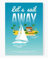 Sail Away vakantie Poster vector