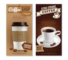 Koffiebanners instellen vector