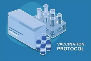 vaccinatieprotocol met injectieflacons vector