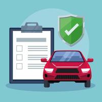 auto en checklist vector