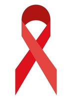 wereld aids dag rood lint vector