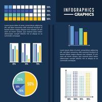 vijf infographic sjabloonpictogrammen vector