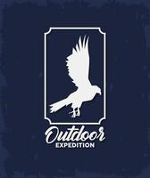 embleem van outdoor expeditie vector