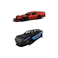 bundel set stock car racing vector