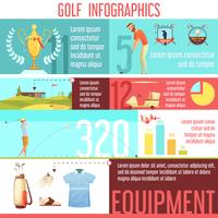 Golf Sport Infographic Retro Cartoon Poster vector