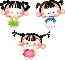 meisje cartoon vector clipart schattig kawaii