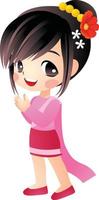 thaigirl cartoon vector clipart schattig kawaii