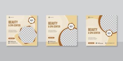 creatief concept social media-sjabloon voor schoonheidssalon vector