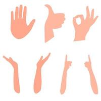 hand tekenen gebaren set vector