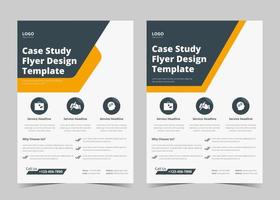 case study-flyerontwerp. flyer sjabloonontwerp met casestudy. brochureomslag, posterontwerp, folder, trend business case study ontwerp, creatieve vector case study design.eps