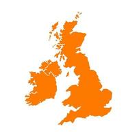 groot-brittannië kaart op witte achtergrond vector