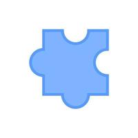 puzzel icoon. puzzelstukje vector of clipart.