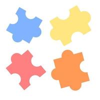 puzzel pictogramserie. puzzelstukjes vector of clipart.
