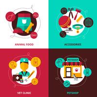 Veterinair 2x2 ontwerpconcept vector