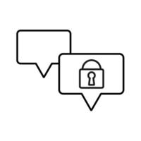 encryptie bericht pictogram Kaderstijl. vector