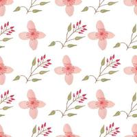 aquarel bloemen naadloze patroon vector