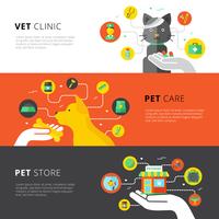 Veterinaire horizontale banners vector