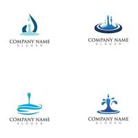 druppel water creatieve eenvoudige vector logo ontwerpsjabloon