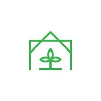huis tuin logo ontwerp vectorillustratie vector