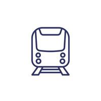 metro trein pictogram, lijn vector