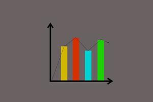 eenvoudige illustratie van een staafdiagram vector