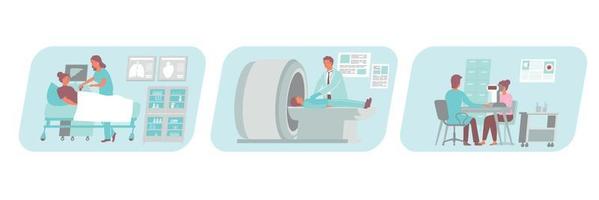 medische diagnostische composities set vector