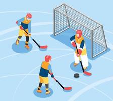 samenstelling olympische hockeywedstrijd vector