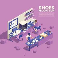 schoenen productie poster vector