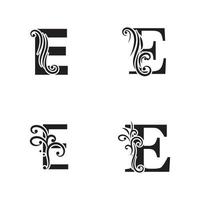 unieke vectorillustratie van abstracte iconen van letter e vector