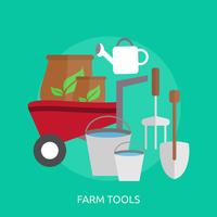 Farm Tools Conceptuele afbeelding ontwerp vector