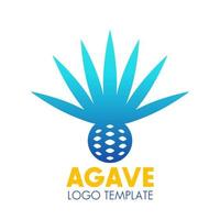 agave plant, bloem logo sjabloon over wit vector