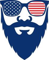 usa hipster gezicht vector