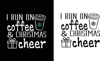 ik ren op koffie en kerstsfeer vector