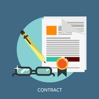 Contract conceptuele afbeelding ontwerp vector