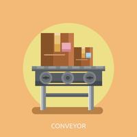 Conveyor Conceptuele afbeelding ontwerp vector